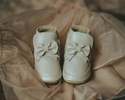 KIDS Donsje Cubow Booties - Off White Metallic Leather - Thumbnail 2