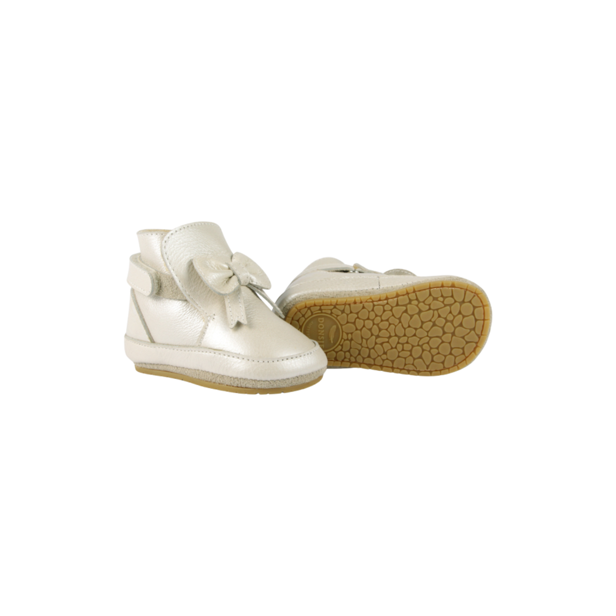 KIDS Donsje Cubow Booties - Off White Metallic Leather - Image 6 of 6