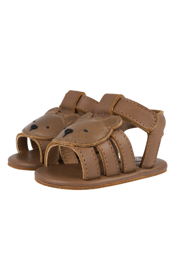 KIDS Donsje Diedan Bear Sandals - Cognac Classic Leather