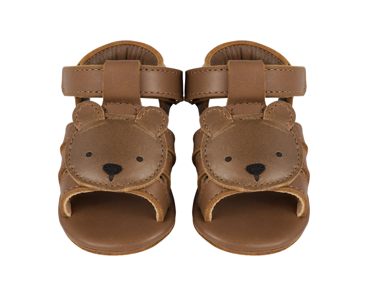 KIDS Donsje Diedan Bear Sandals - Cognac Classic Leather - Image 3 of 6
