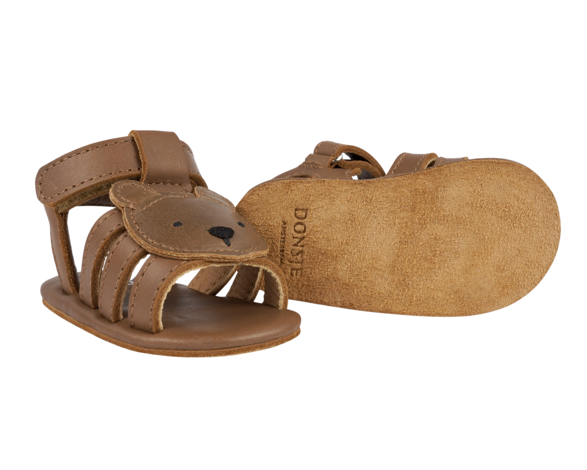 KIDS Donsje Diedan Bear Sandals - Cognac Classic Leather - Image 5 of 6