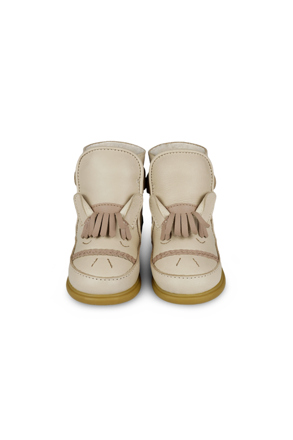 KIDS Donsje Dubu Special Horse Shoes - Ivory Classic Leather
