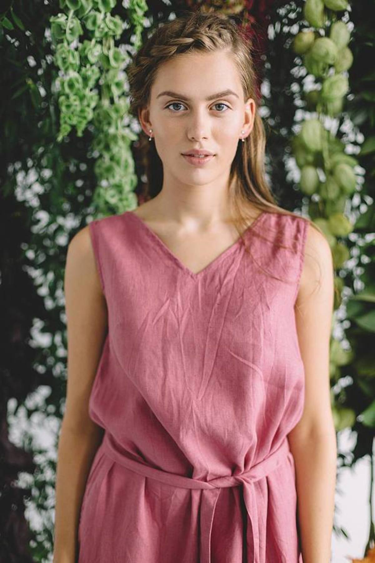 Linenfox Dori Dress - Watermelon | Garmentory