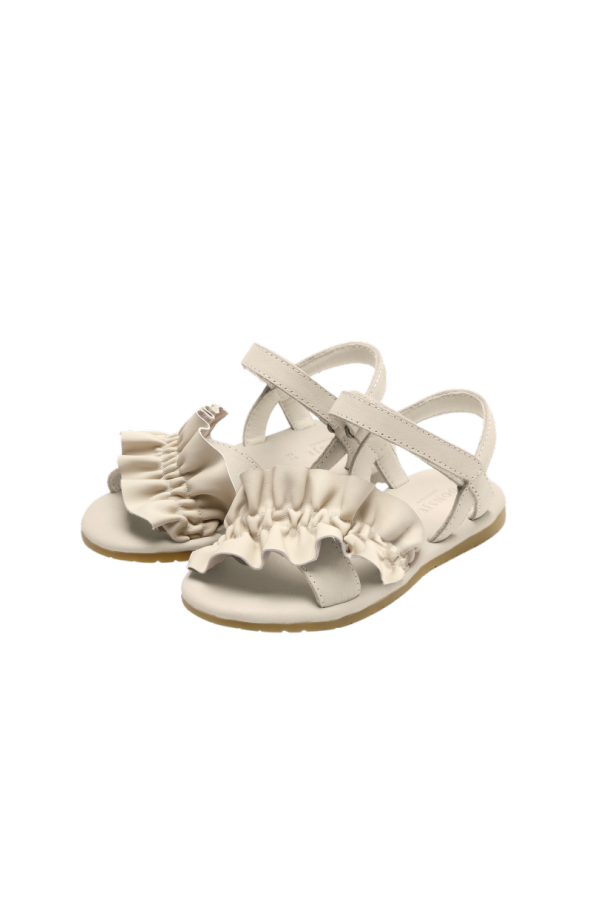 KIDS Donsje Fine Sandals - Ivory Leather
