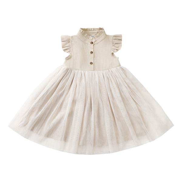KIDS Donsje Fleurance Dress - Soft Sand