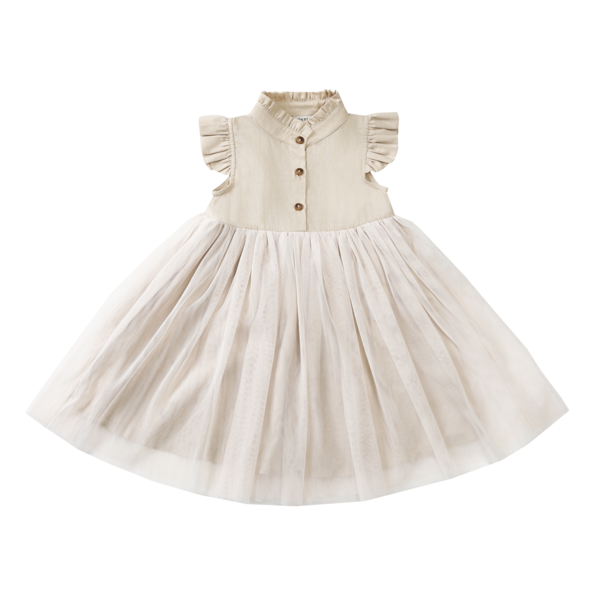 KIDS Donsje Fleurance Dress - Soft Sand - Image 1 of 6