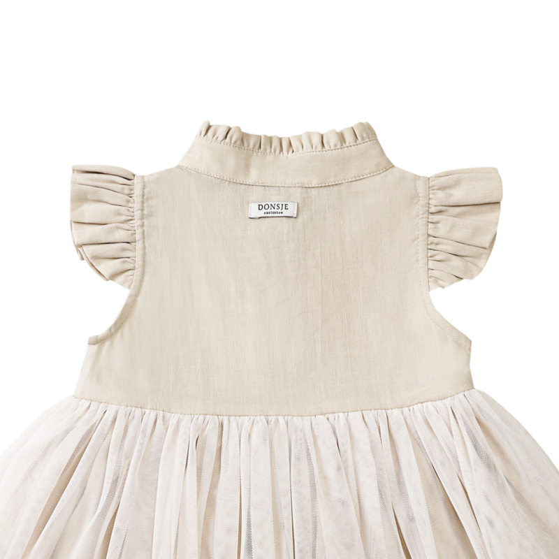 KIDS Donsje Fleurance Dress - Soft Sand