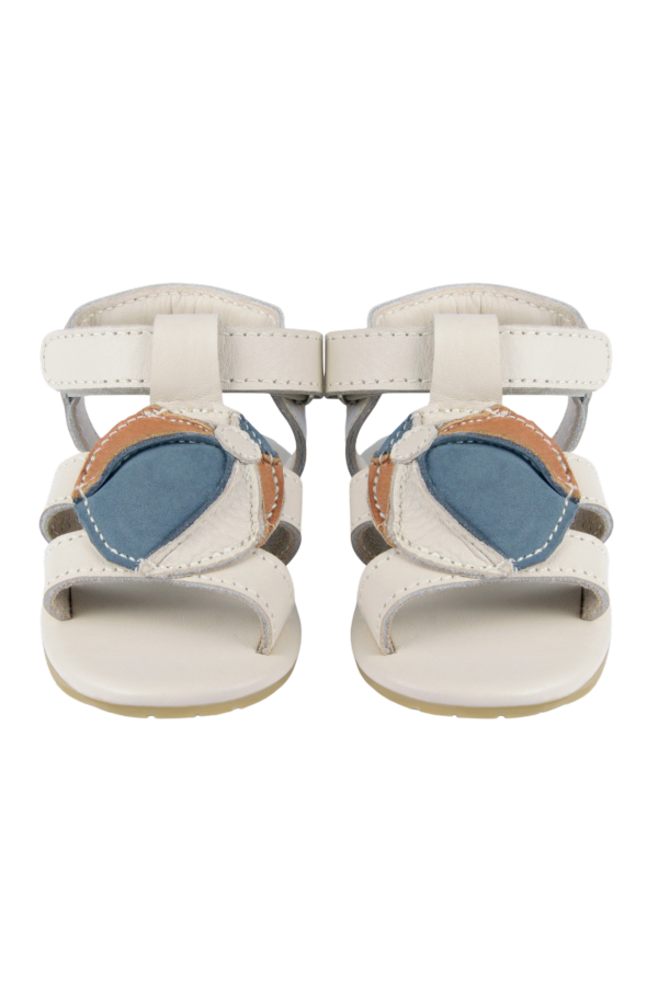 KIDS Donsje Flops Beach Ball Sandals - Blue Stone Leather