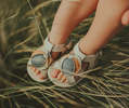 KIDS Donsje Flops Beach Ball Sandals - Blue Stone Leather - Thumbnail 2