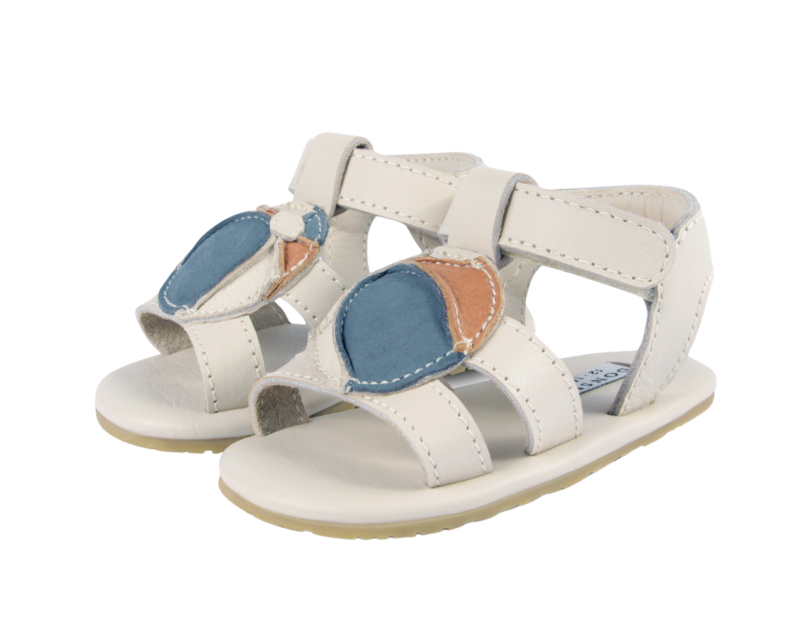 KIDS Donsje Flops Beach Ball Sandals - Blue Stone Leather