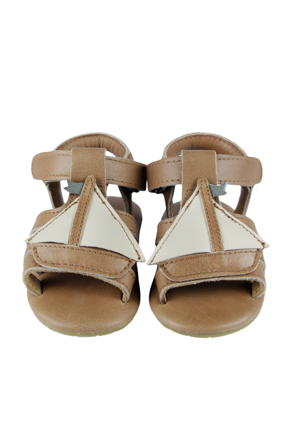 Kids Donsje Flops Sandals Boat - Nutmeg Leather