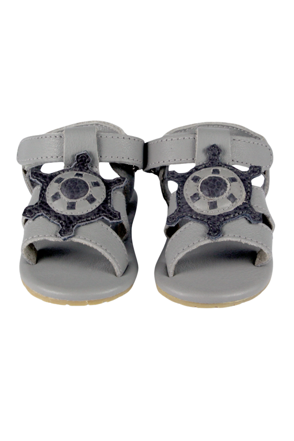 KIDS Donsje Flops Sandals - Light Grey Betting Leather