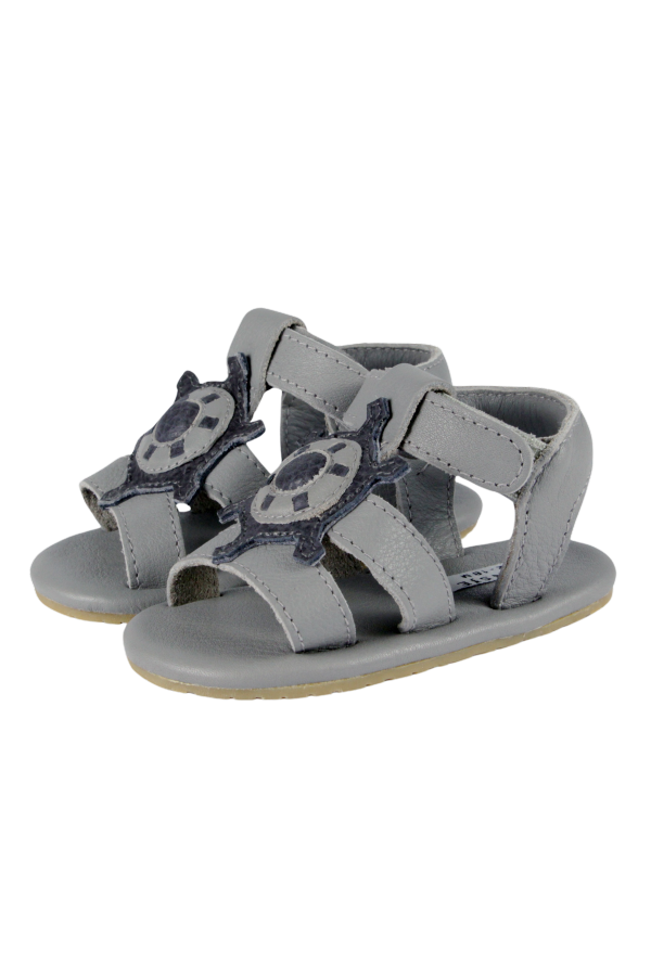 KIDS Donsje Flops Sandals - Light Grey Betting Leather