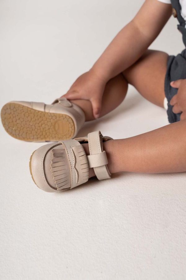 KIDS Donsje Gaston Baby Shoes - Ivory Classic Leather