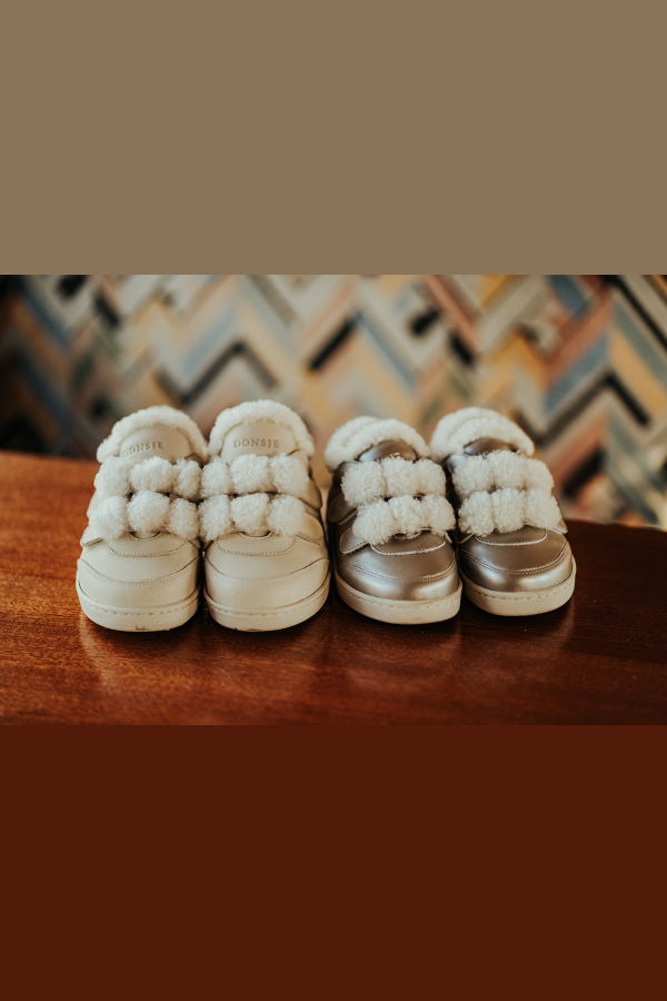 KIDS Donsje Hanzell Sneakers - Cream Leather