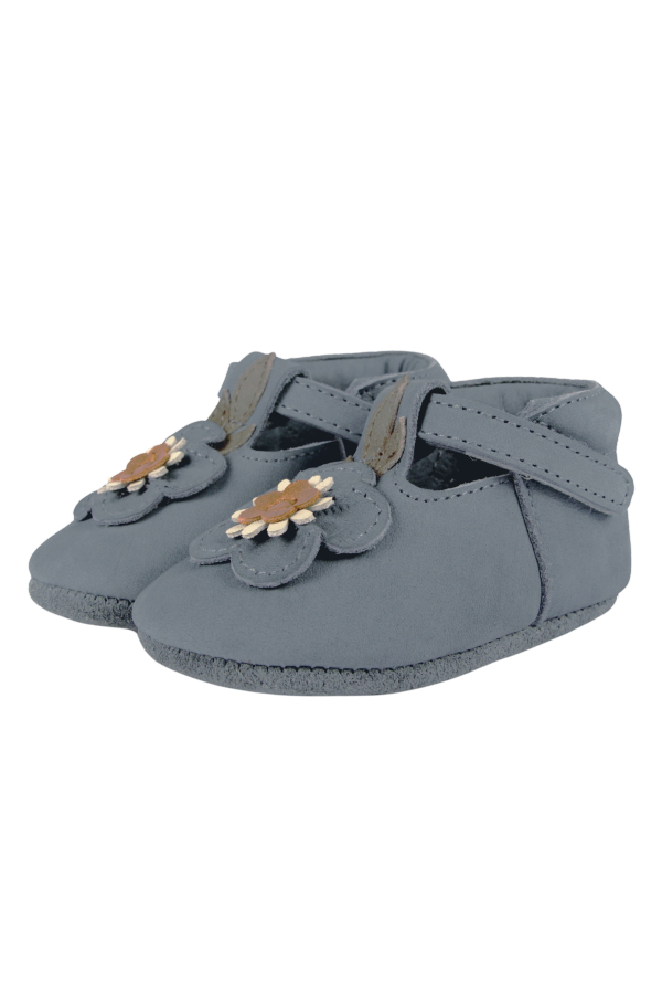 KIDS Donsje Heidi Forget Me Not Baby Shoes - Petrol Nubuck