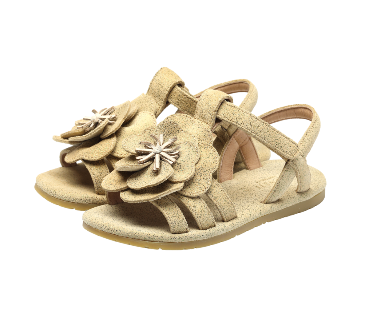 KIDS Donsje Iles Fields Buttercup Sandals - Truffle Metallic Leather - Image 1 of 6