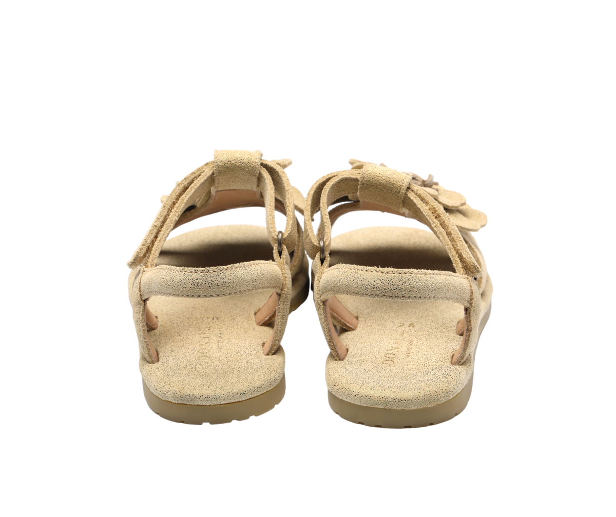 KIDS Donsje Iles Fields Buttercup Sandals - Truffle Metallic Leather - Image 5 of 6