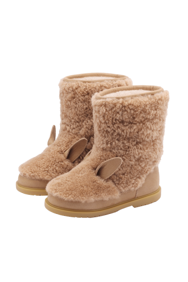 KIDS Donsje Irfi Boots - Beige Curly Sheep Wool