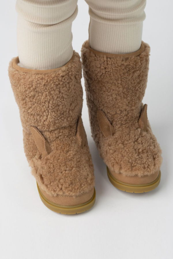 KIDS Donsje Irfi Boots - Beige Curly Sheep Wool