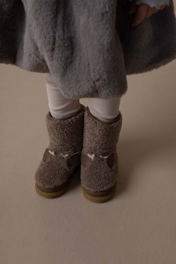 KIDS Donsje Irfi Stag Boots - Chestnut Curly Sheep Wool