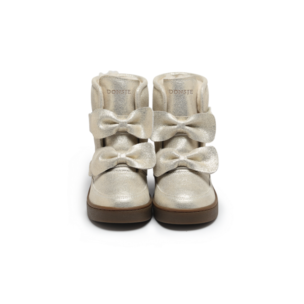 KIDS Donsje Isa Exclusive Boots Kids Boots - Silver Metallic Leather