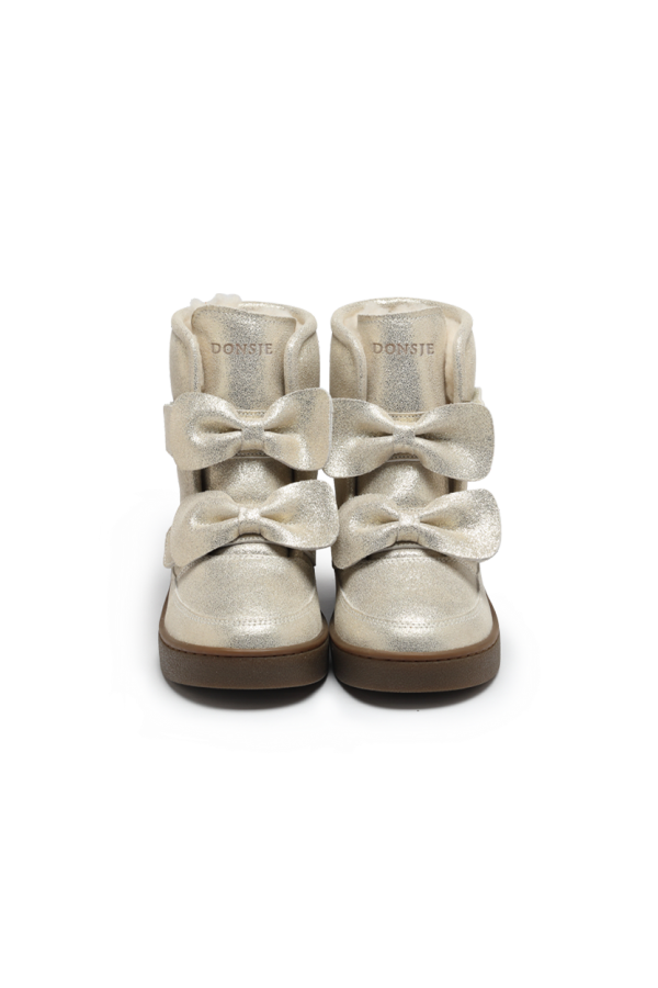 KIDS Donsje Isa Exclusive Boots Kids Boots - Silver Metallic Leather