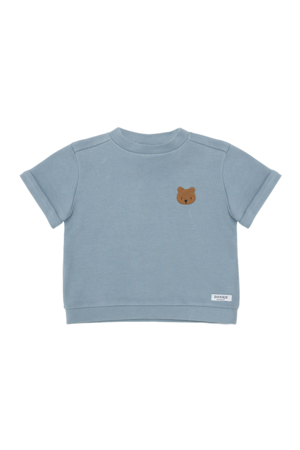 KIDS Donsje Jarne Bear T-Shirt - Foggy Blue
