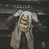 KIDS Donsje Kapi Special Raccoon Hat - Ivory - Thumbnail 2