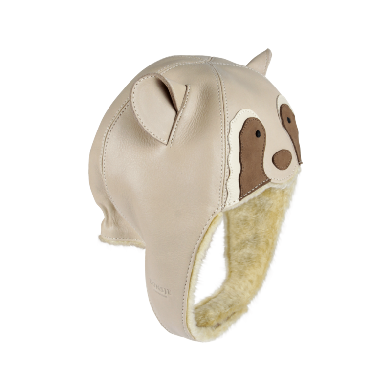 KIDS Donsje Kapi Special Raccoon Hat - Ivory