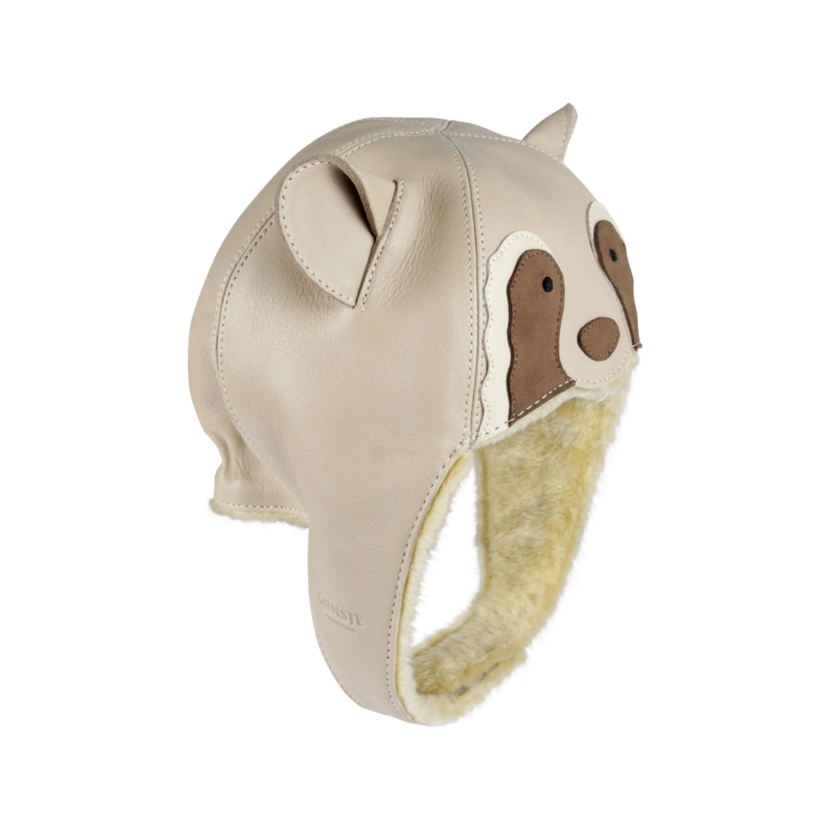 KIDS Donsje Kapi Special Raccoon Hat - Ivory - Image 3 of 4