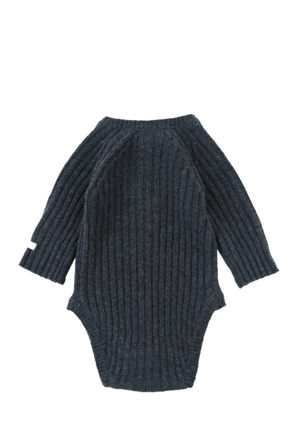 KIDS Donsje Kees Merino Wool Romper - Dark Navy Melange