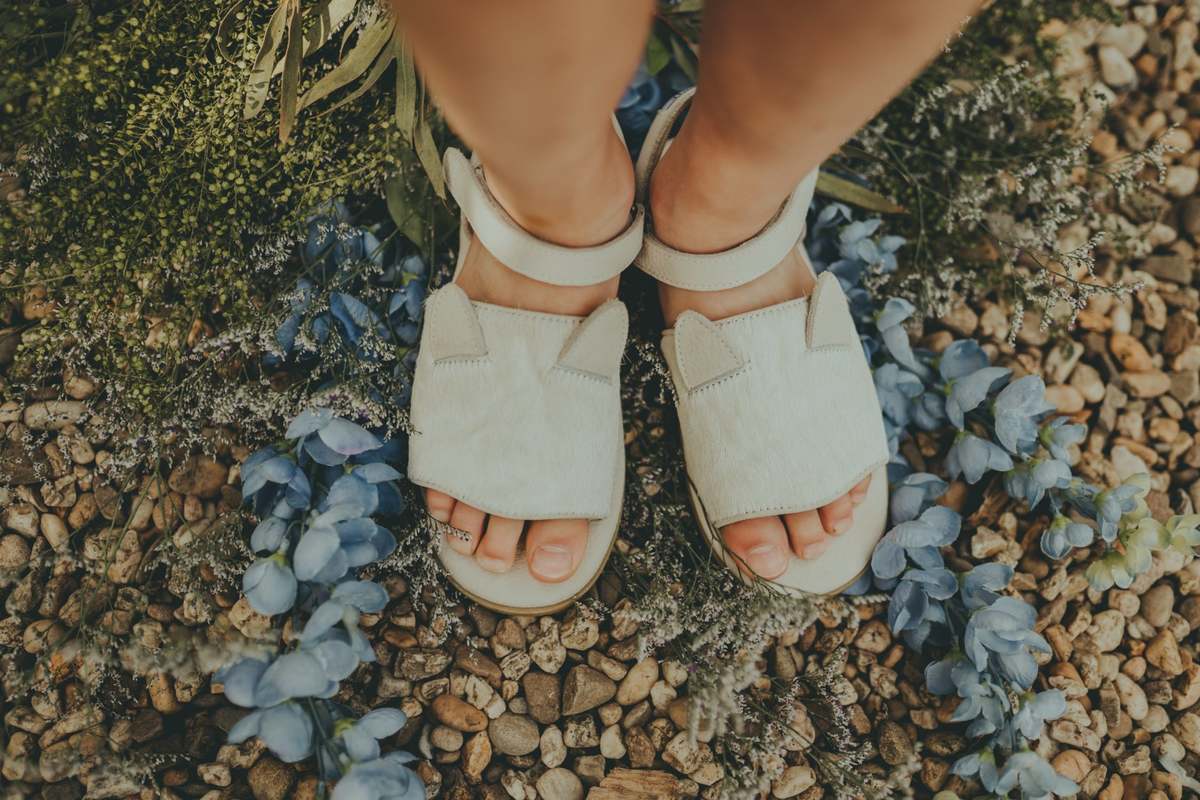 KIDS Donsje Lara Cat Sandals - Cream Cow Hair - Image 2 of 6