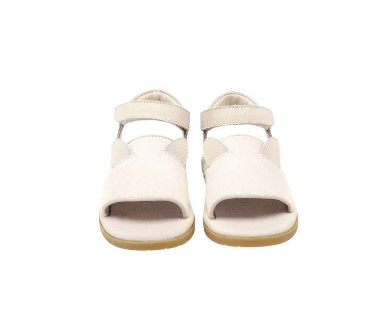 KIDS Donsje Lara Cat Sandals - Cream Cow Hair