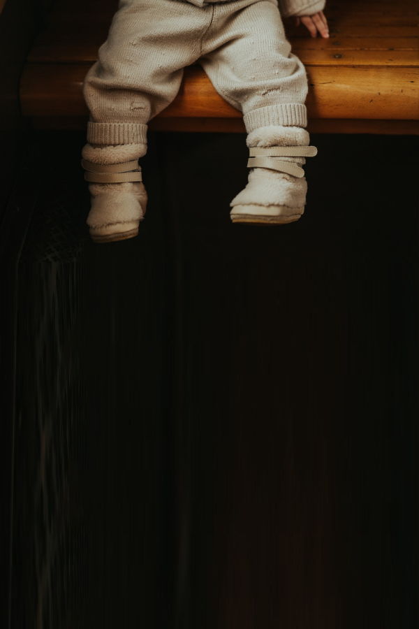 KIDS Donsje Larisso Booties - Cream Leather