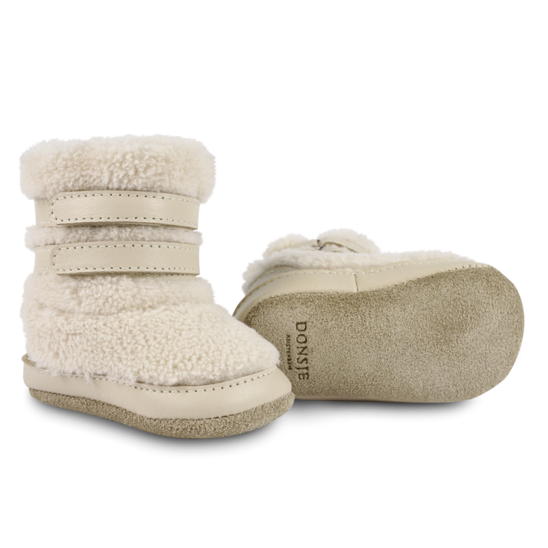 KIDS Donsje Larisso Booties - Cream Leather