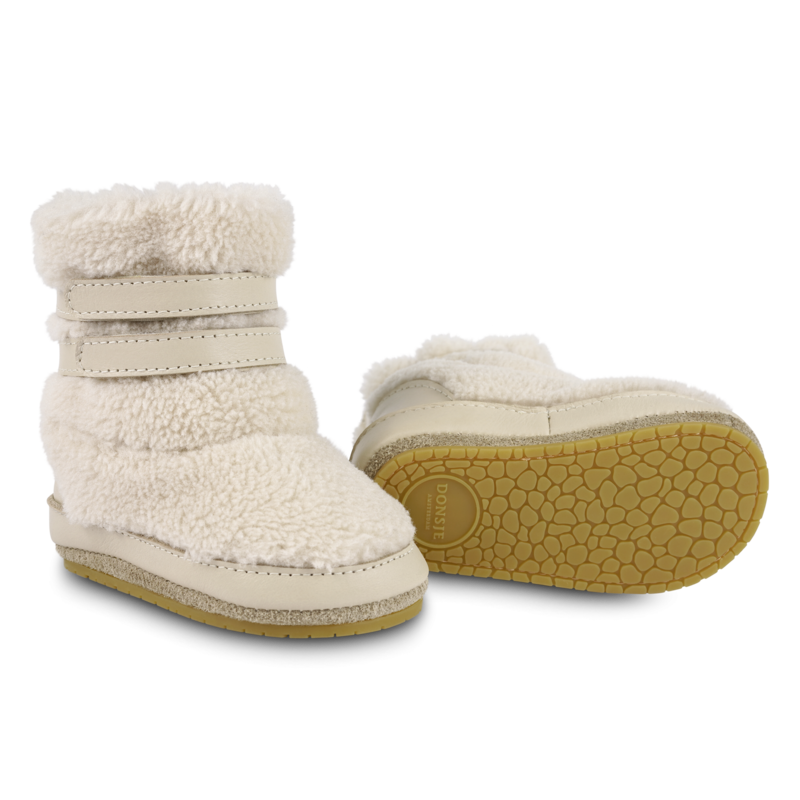 KIDS Donsje Larisso Booties - Cream Leather