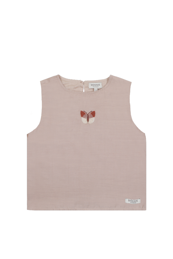 KIDS Donsje Linzie Top Vlinder Top - Rose Mocha