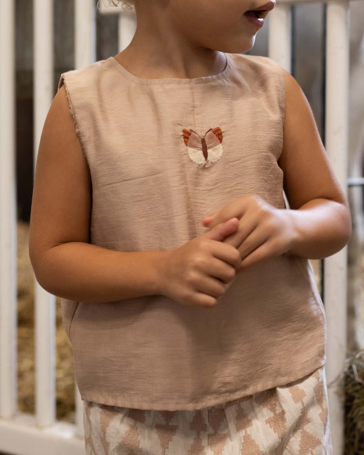 KIDS Donsje Linzie Top Vlinder Top - Rose Mocha - Image 2 of 5