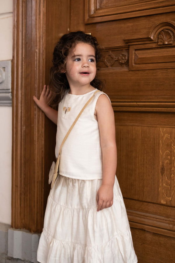 KIDS Donsje Linzie Top Vlinder Top - Warm White