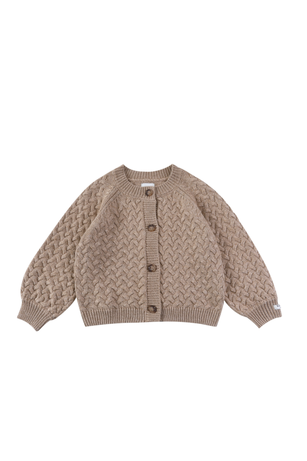 KIDS Donsje Loena Cardigan - Latte Melange