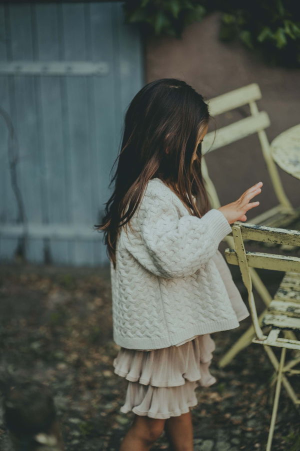 KIDS Donsje Loena Cardigan - Soft Sand