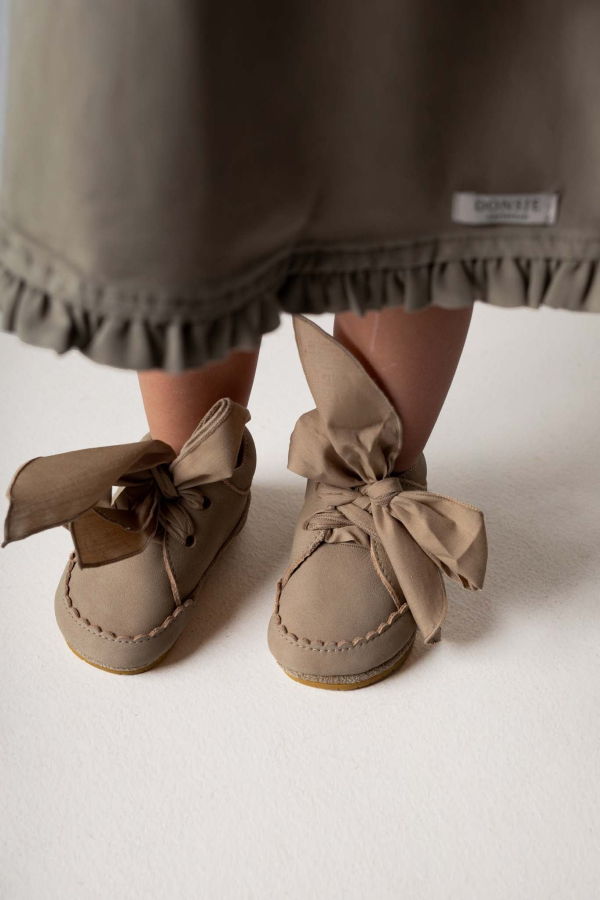 KIDS Donsje Lonny Sneakers - Taupe Nubuck