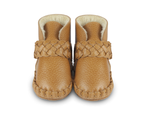 KIDS Donsje Mace Booties - Toast Grain Leather