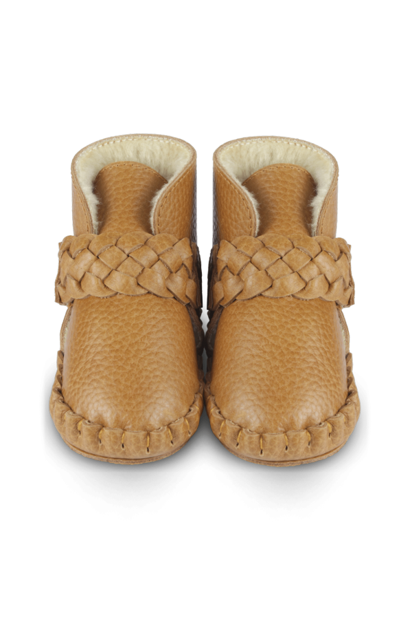KIDS Donsje Mace Booties - Toast Grain Leather