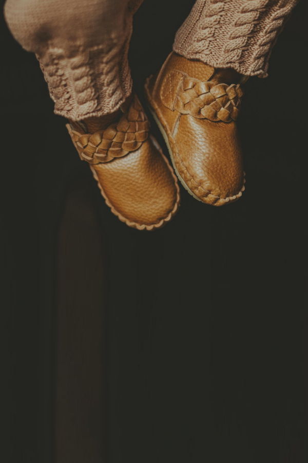 KIDS Donsje Mace Booties - Toast Grain Leather