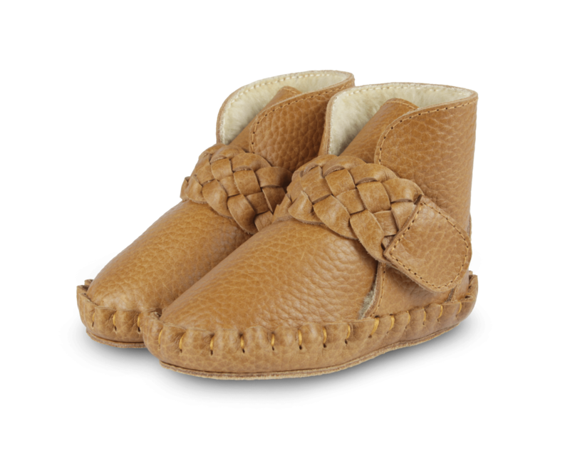 KIDS Donsje Mace Booties - Toast Grain Leather