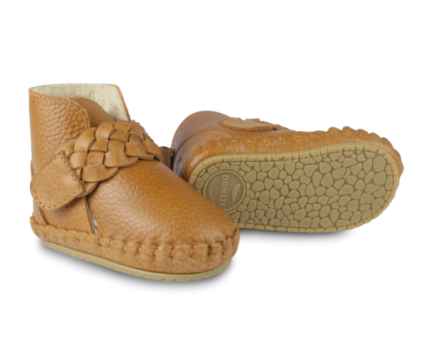 KIDS Donsje Mace Booties - Toast Grain Leather