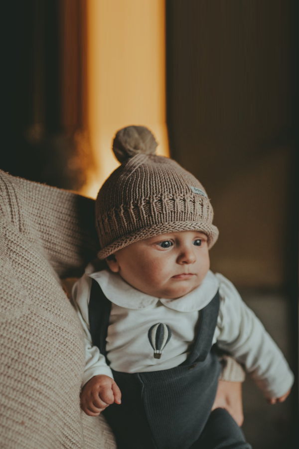 KIDS Donsje Mackle Hat - Grey Beige Melange