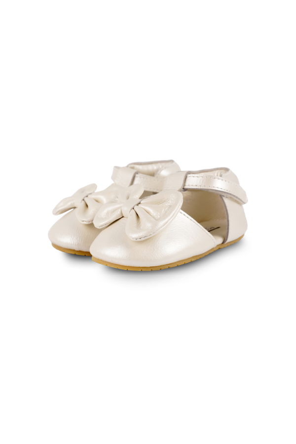 Kids Donsje Meau Shoes - Off White Metallic Leather